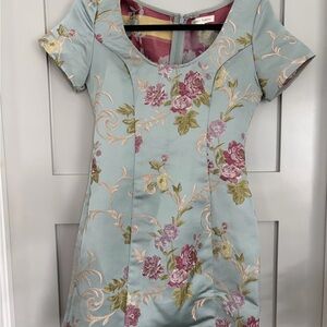 Honey Punch Blue Floral Mini Dress